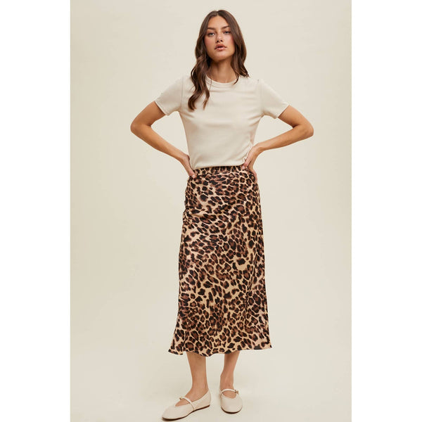 Leslie Leopard Midi Pencil Skirt