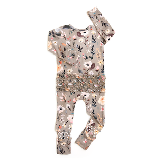 Gigi and Max - Tatum RUFFLE ZIP Bamboo One Piece Floral Baby Clothing
