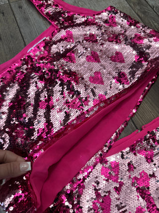 Queen Of Hearts Sequin Skirt