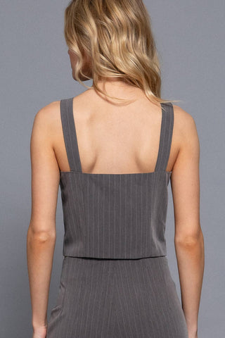 The Piper Pinstripe Vest