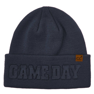 C.C GAME DAY Embossed Lettering Cuff Beanie