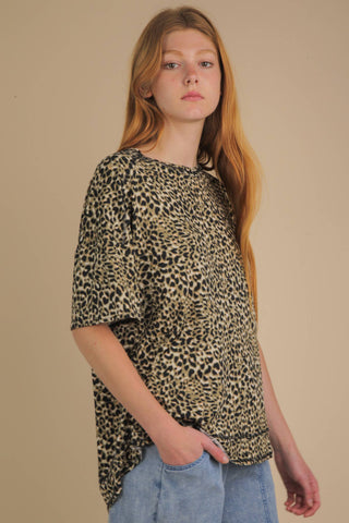 Olivia Oversized Leopard Printed Knit Top