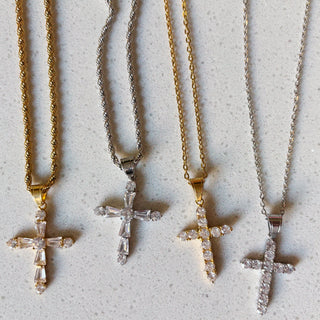 Everlasting Crystal Cross Necklace