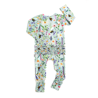 Bumble Ruffle Zip Bamboo Baby Sleepies Little Outfit