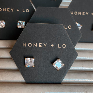 Ella Princess Cut Studs