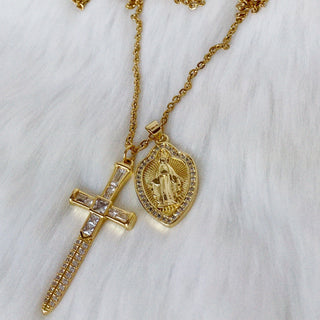 Guardian Double Charm Religious Pendant