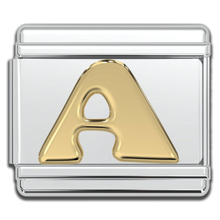 Italian Charm Letters A-Z - 9mm Gold Bracelet Charms