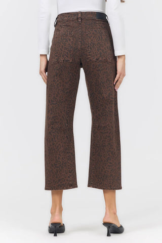 LASSO JEAN BROWN LEOPARD