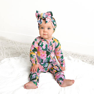 Gigi and Max - Luana RUFFLE ZIP Bamboo One Piece Floral Baby Outfit