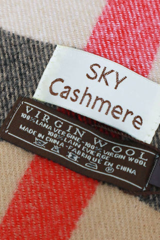 The Holiday Wool Plaid Cashmere Scarf With Tassel