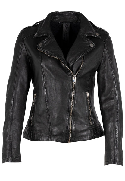 Mauritius- Narin RF Leather Jacket-Black