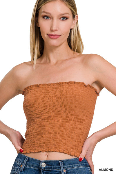 Hannah Smocked Tube Top (Multiple Colors)