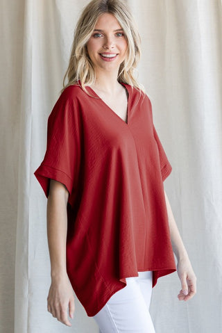 Harper Relaxed V Neck Blouse