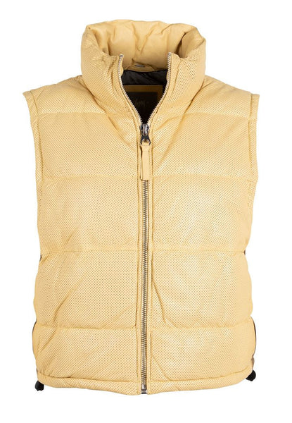 Mauritius- Ellice Leather Vest-Light Yellow