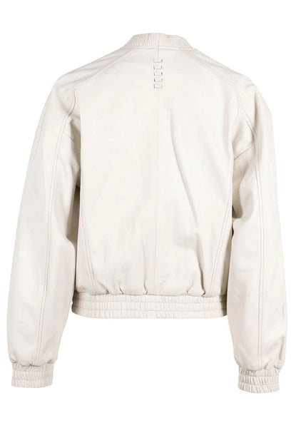 Mauritius- Hariet Leather Jacket-Off White