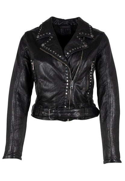 Mauritius- Maryn Leather Jacket- Black