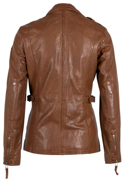 Mauritius Yellie CF Leather Jacket- Cognac