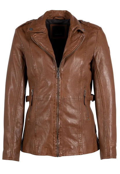 Mauritius Yellie CF Leather Jacket- Cognac