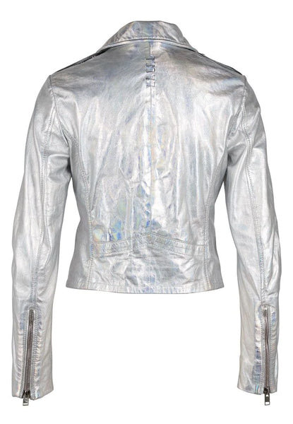 Mauritius- Adeni Leather Jacket -Holographic