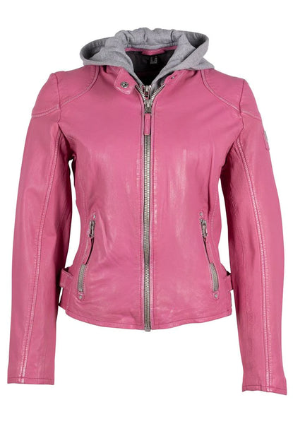 Mauritius- Fanja Leather Jacket- Pink