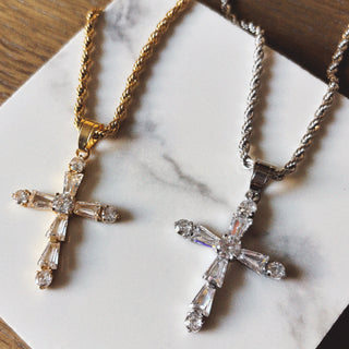 Everlasting Crystal Cross Necklace
