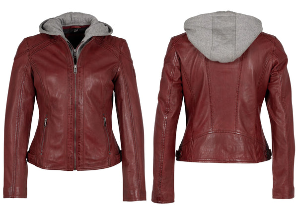 Mauritius- Allice RF Leather Jacket- Dusty Red