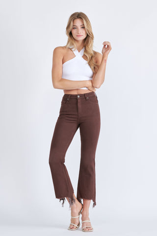 Hidden- Happi Chocolate Cropped Flare