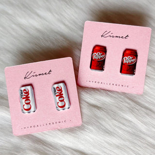 Dr. Pepper Stud Earrings