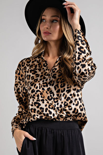 Lilly Leopard Long Sleeve Blouse