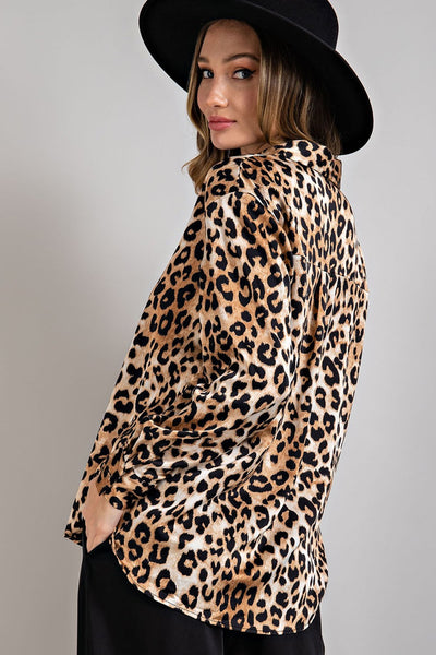 Lilly Leopard Long Sleeve Blouse