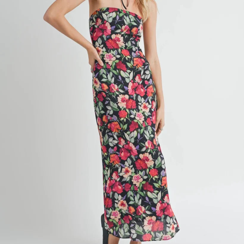 Sadie & Sage- A Night In Tube Midi Dress