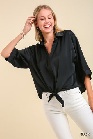 Luna Front Tie Blouse