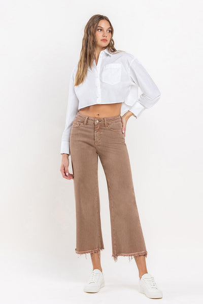 Vervet Chocolate Malt Cropped Wide Leg