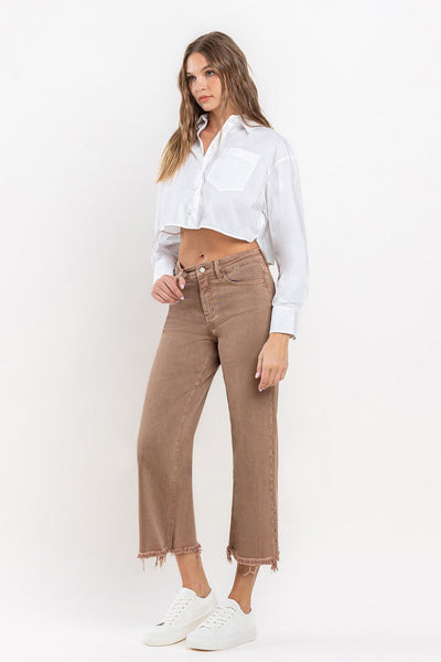 Vervet Chocolate Malt Cropped Wide Leg