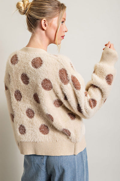 Alyssa Polka Dot Mohair Cardigan