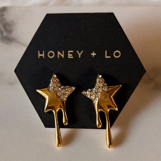 Milky Way Melting Star Stud Earrings