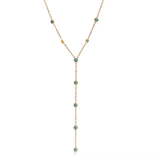 Laguna Turquoise Lariat Y Necklace