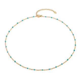 Carly Enamel Ball Chain Necklace
