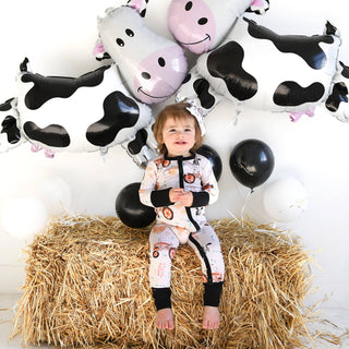 Gigi and Max - Millie Moo ZIP Bamboo Farm OnePiece 2-Way Zipper