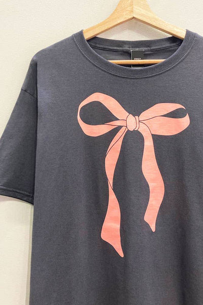 Bella Bow Ribbon Oversized Tee