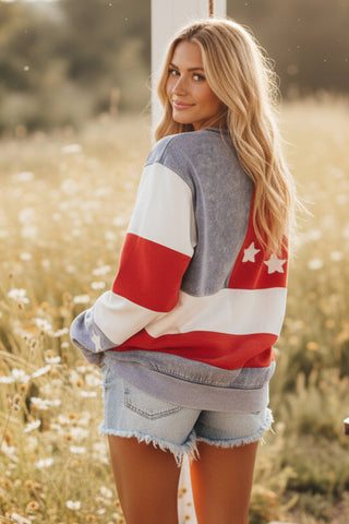 AMERICANA FLAG SWEATSHIRT