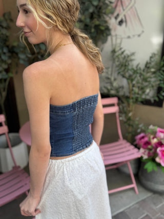 Taylor Denim Tube Top