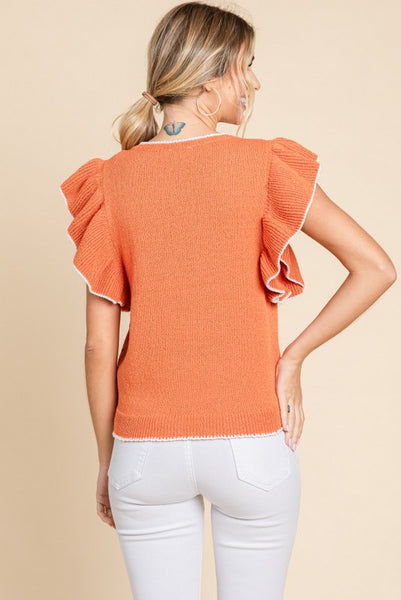 Jasmine Ruffle Knit Top