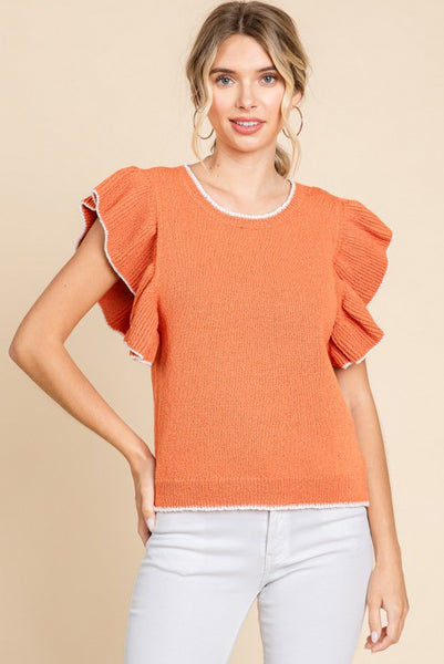 Jasmine Ruffle Knit Top