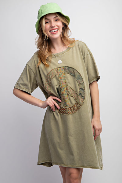 Peace Sign Pocket Dress