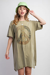 Peace Sign Pocket Dress