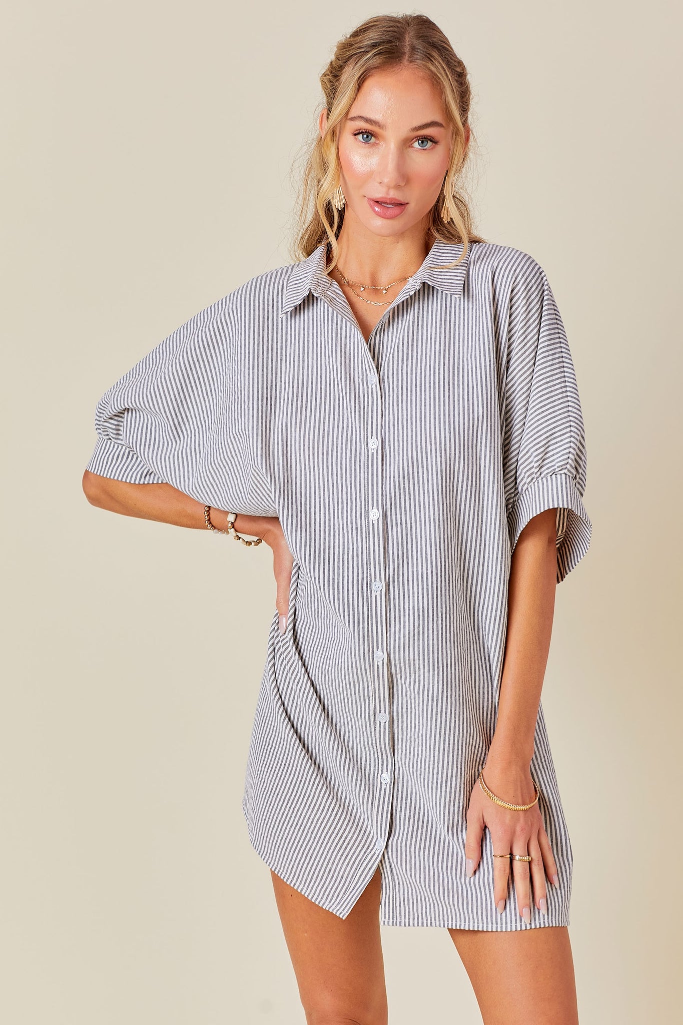 Olivia Oversized Button Down Dress