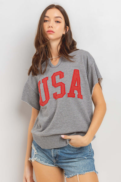 USA Raw Edge T-Shirt