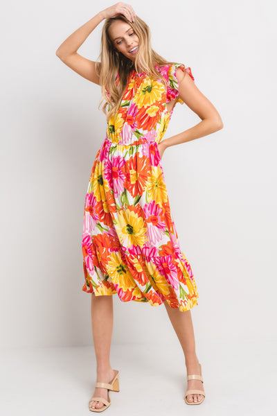 Yolanda Floral Print Dress