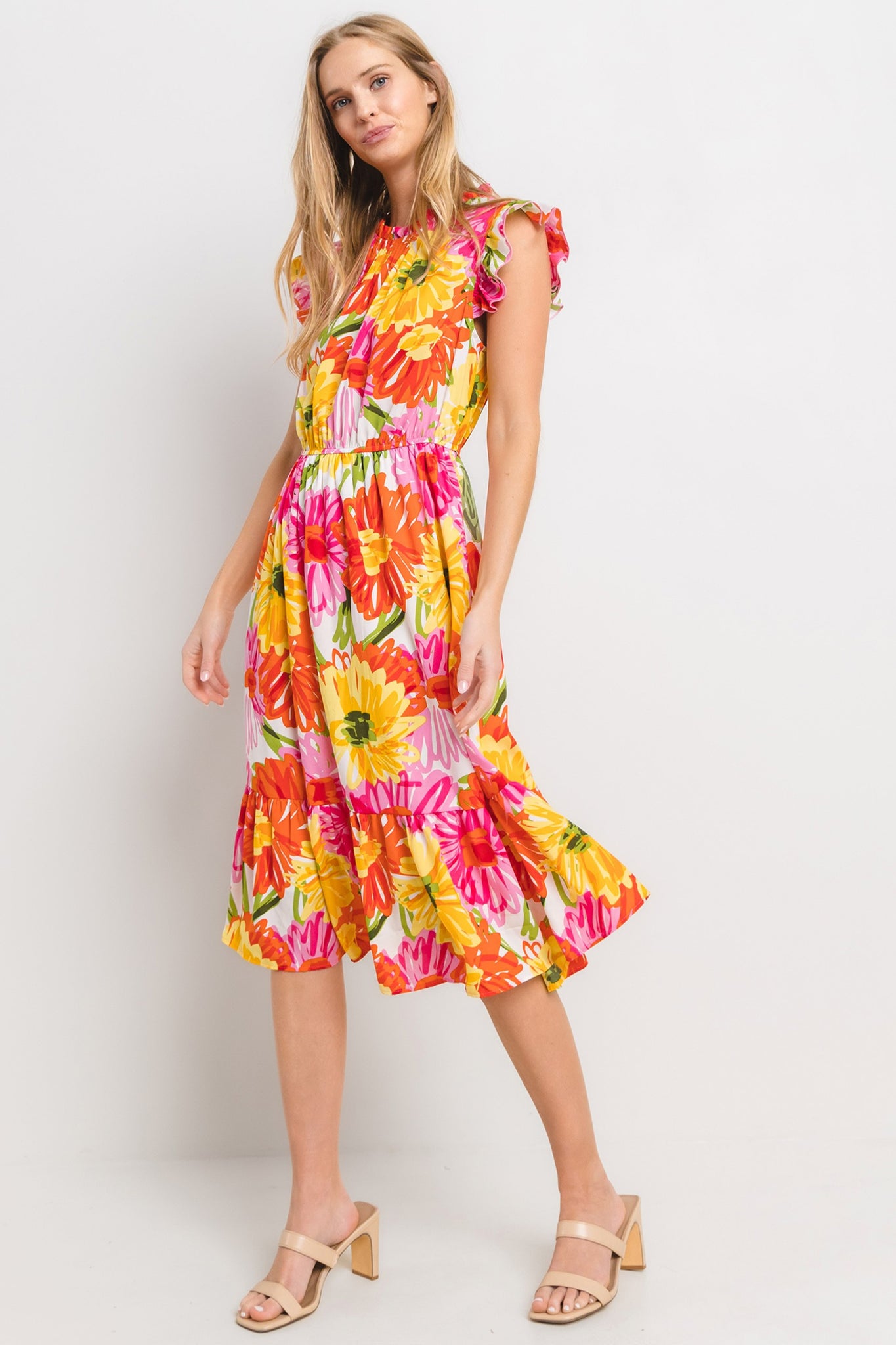 Yolanda Floral Print Dress